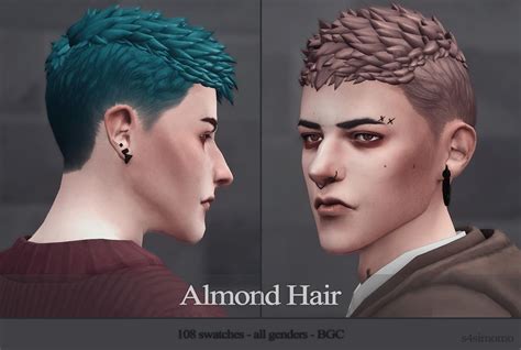 S4simomo Almond Hair EA Mesh Edit 108 Ridgeport S CC Finds