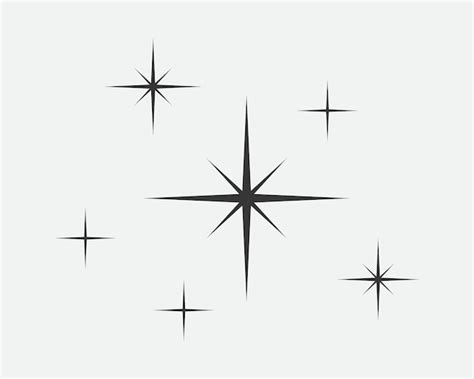 Premium Vector | Stars vector icon Abstract star symbol black and white ...