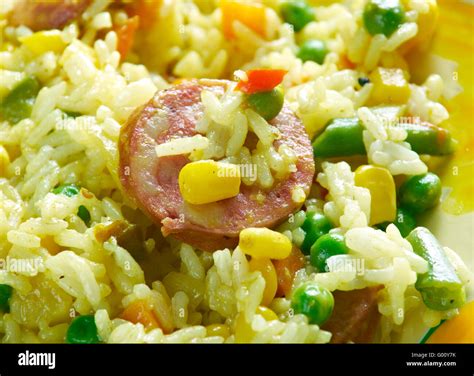 Arroz A La Valenciana Traditional Spanish Paella Stock Photo Alamy