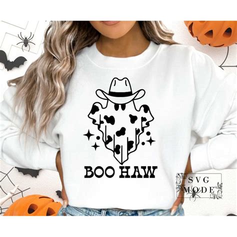 Boo Haw Svg Png Pdf Cowboy Ghost Svg Halloween Svg Funny Inspire