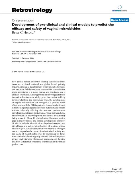 Pdf Development Of Pre Clinical And Clinical Models To Predict The