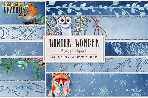 Winter Wonderland Clip Art Borders