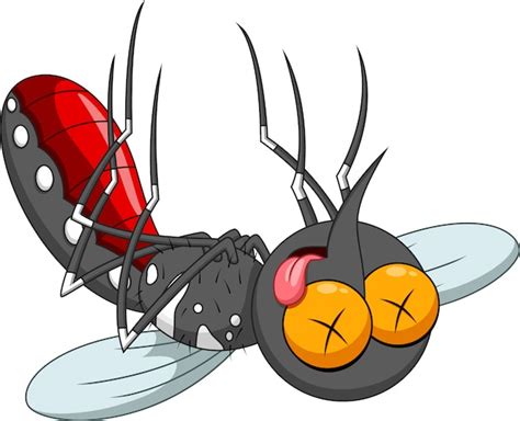 Premium Vector Death Mosquito Cartoon