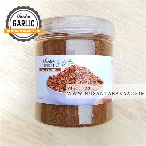 Jual Pala Bubuk Nutmeg Powder 300 Gr Botol Shopee Indonesia