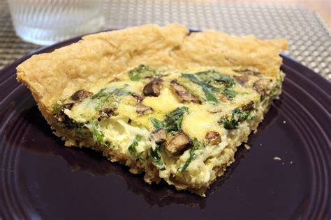 Greens, Swiss Cheese & Mushroom Quiche | Relishments