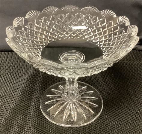 Lot Waterford Signed Crystal Compotecandy Dish 6 X 7 12