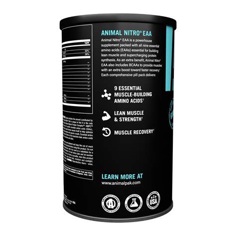 Animal Nitro Amino Acid Pill Packs: EAA BCAA Supplements – Animal Pak