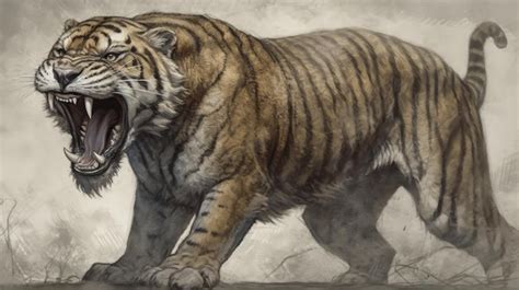 Premium AI Image | sabre toothed tiger