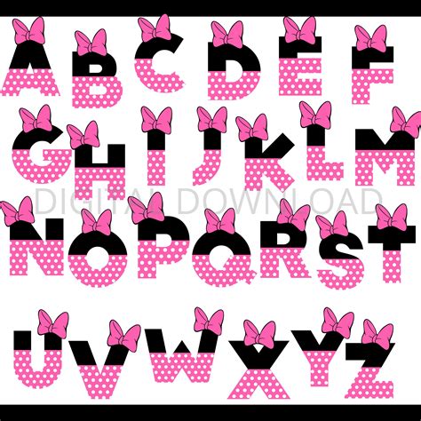 Disney Minnie Mouse Decor Minnie Mouse Alphabet Letter Minnie Mouse