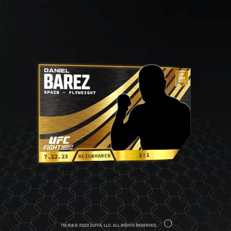 Daniel Barez UFC Fight Night 7 22 23 Set Hero REIGNMAKER NFT Auction