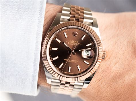 ROLEX DATEJUST 41 Ref 126331 Ever Rose Stainless Steel Chocolate Brown