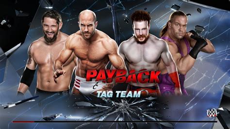 Wwe 2k15 Cesaro And Bad News Barrett Vs Sheamus And Rob Van Dam Youtube