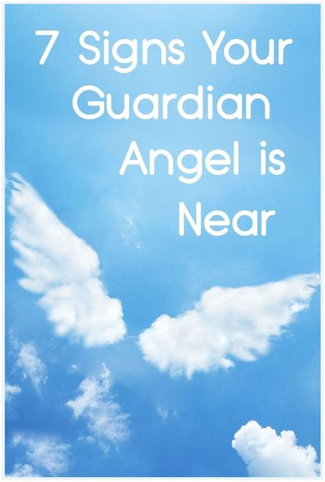 7 Signs Your Guardian Angel Is | Your guardian angel, Guardian angel ...