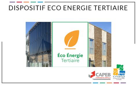 Dispositif Eco Energie Tertiaire CAPEB