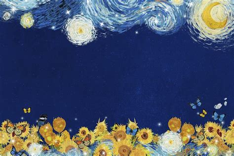 Download premium psd image of van gogh inspired the starry night ...