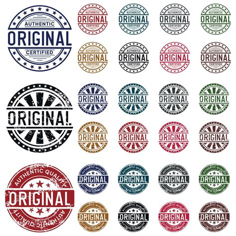 Collection Of Original Rubber Seal Stamp Vector Designs 29244003 Vector