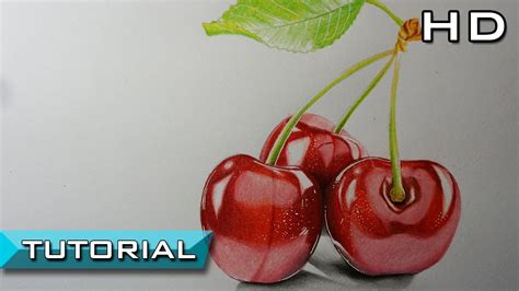 How To Draw Cherries With Colored Pencils Step By Step Realistic