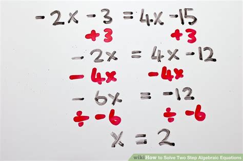 Two Step Algebraic Equations