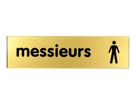 Plaquette Messieurs Plexiglas Or 170x45mm 4490854 Contact Novap Sa