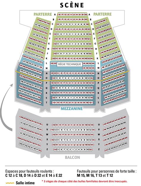 Plan de la salle ai Salle de spectacles régionale Desjardins de New