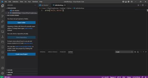 Hướng dẫn chạy chương trình Python trên Visual Studio Code Cao Đẳng