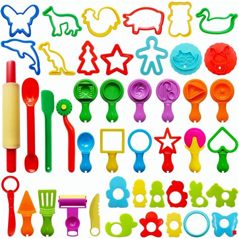 Play Dough Tools For Kids Various Plastic Moulds Assorted Etsy