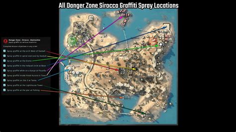 All Danger Zone Sirocco Graffiti Spray Locations Youtube