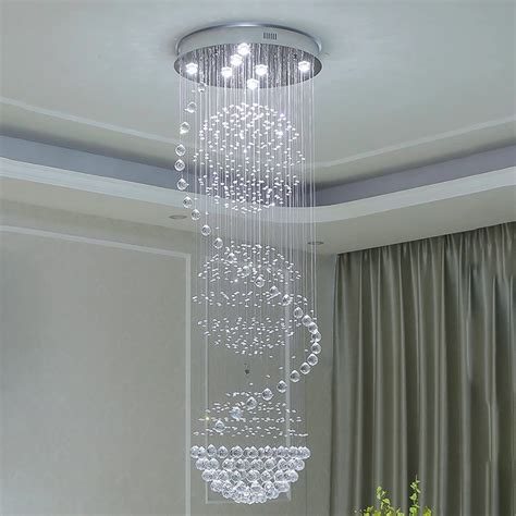 Lustre de cristal em espiral moderno para sala de estar luminária de