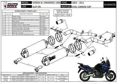 Exhaust Mivv Oval Carbon Honda Xl Varadero H Lec Ebay