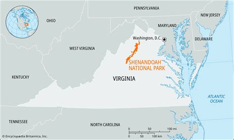 Shenandoah National Park Virginia Map And Facts Britannica