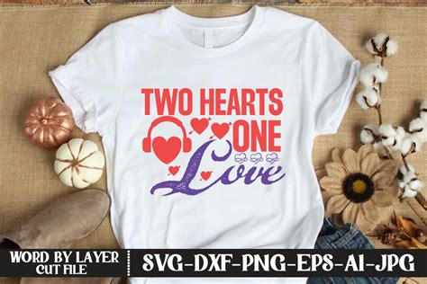 Two Hearts One Love Svg Cut File Graphic By Kfcrafts · Creative Fabrica