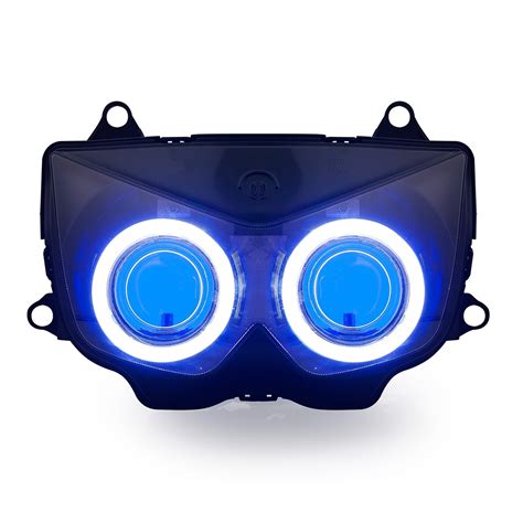 Buy KT LED Angel Eye Headlight Assembly For Ninja 250R 2008 2012 Blue