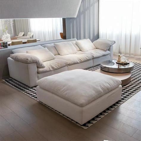 4 Seater Chaise Modular Soft Sofa Apartment Hotel Couch Living Room ...