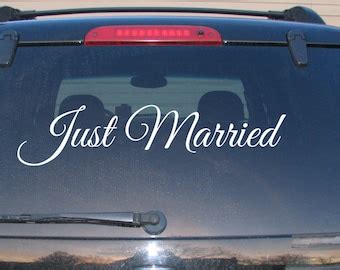 Just Married Sticker Etsy