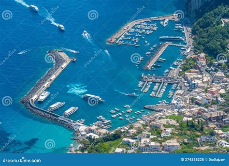 Aerial View of Marina Grande at the Italian Island Capri Editorial ...