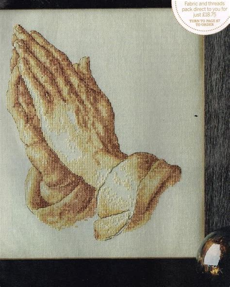 Praying Hands Cross Stitch Pattern Christian Inspirational Pattern