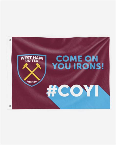 West Ham United Fc Motivational Slogan Flag Foco Uk And Ire