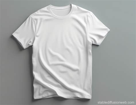 Realistic White T-Shirt Mockup Image | Stable Diffusion Online