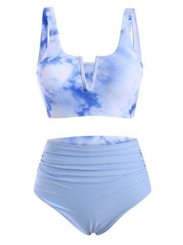 49 OFF Ribbed Halter String Bikini Set Rosegal