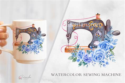 Sewing Machine With Flowers PNG Graphic By CaraulanStore Creative Fabrica