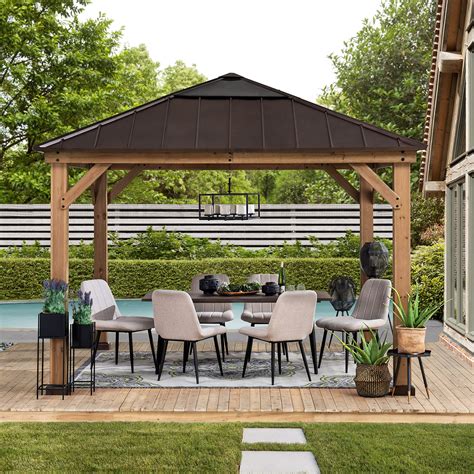 Buy Sunjoy Aleah Outdoor Patio Ft X Ft Cedar Framed Gazebo With