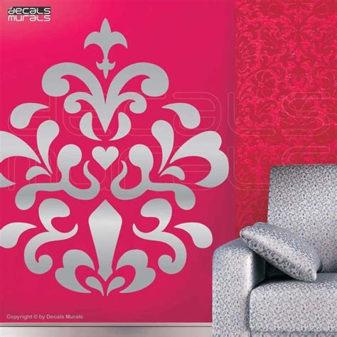 Wall Decals Mod Damask Vinyl Stickers Interior Decor By Decals