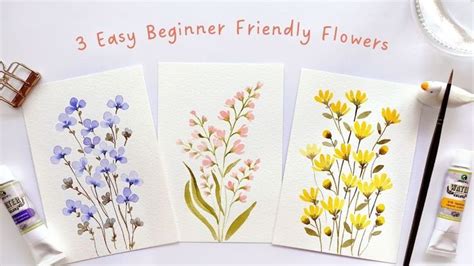 Easy Beginner Friendly Watercolor Flower Doodles Nd Edition In