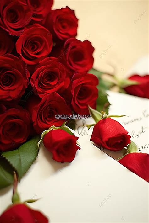 I Love You With Roses And Letter Background Wallpaper Image For Free ...