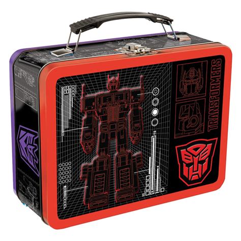 Classic Optimus Prime And Megatron Transformers Large Tin Tote Geekalerts