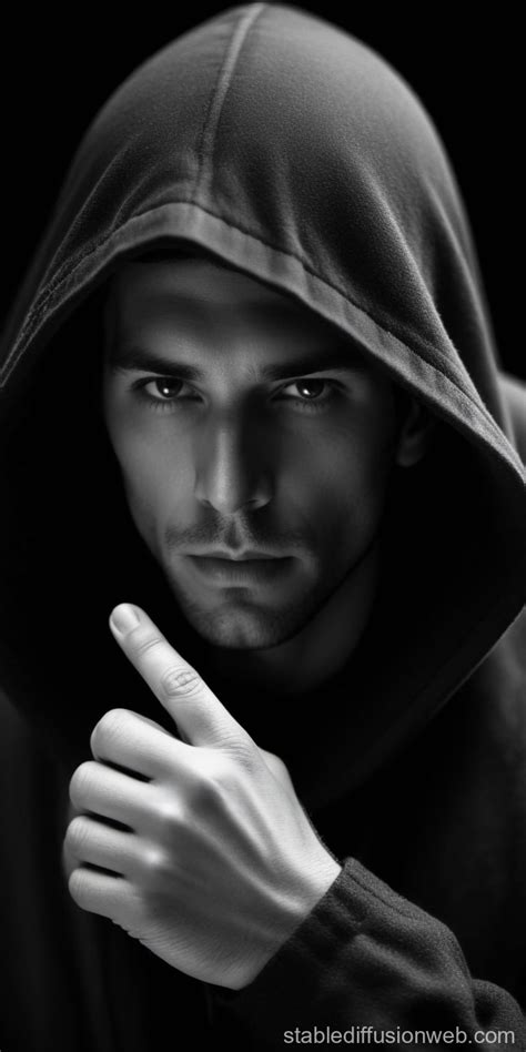 Silent Mysterious Figure in Black | Stable Diffusion Online