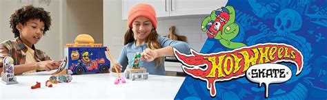 Hot Wheels Skate Taco Truck Play Case Juego de Patinaje portátil con Tabla Exclusiva par