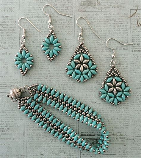 Linda S Crafty Inspirations Mystery Superduo Bracelet Set Turquoise