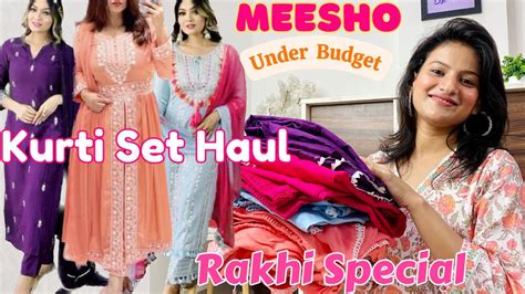 Meesho Kurta Set Haul L Ethnic Wear Haul Meesho L Party Wear Kurta Set