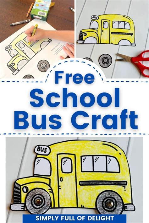 Paper School Bus Craft for Preschoolers (Free Printable!) - Simply Full ...